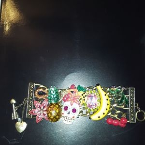 Betsey Johnson Skull pineapple Snake Banana Cherry